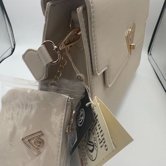 Valentino Orlandi Taupe and Gold Leather Handbag - Picture 4 of 6